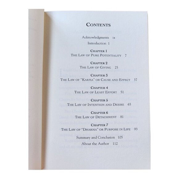 The Seven Spiritual Laws of Success by Deepak Chopra 1994 Hardcover Dust Jacket - Picture 5 of 11